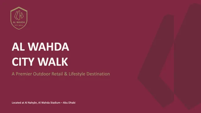 Al Wahda City Walk corporate profile cover